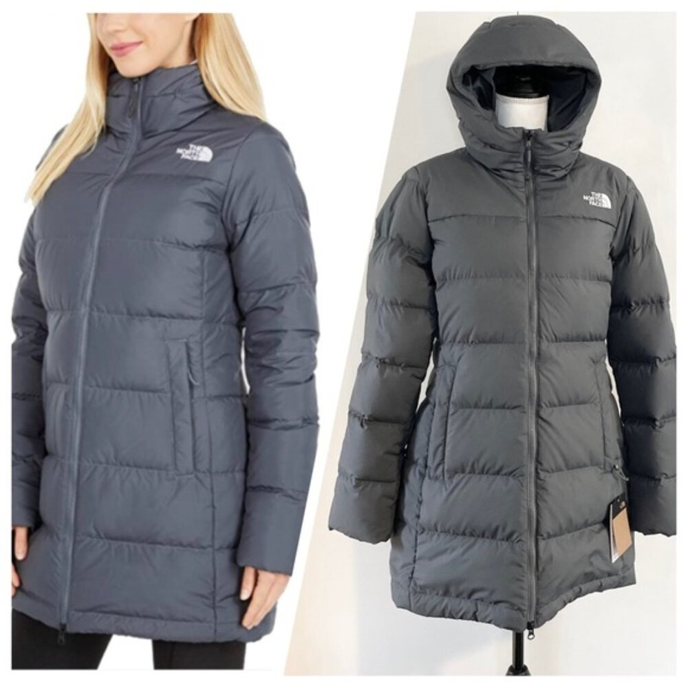 Women's North Face Gotham Parka, size MEDIUM, color GRAY